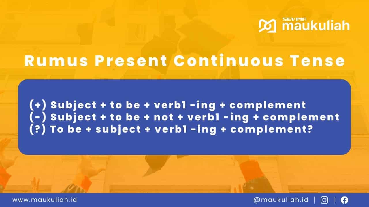 Present Continuous Tense Pengertian Rumus Contoh Kalimat